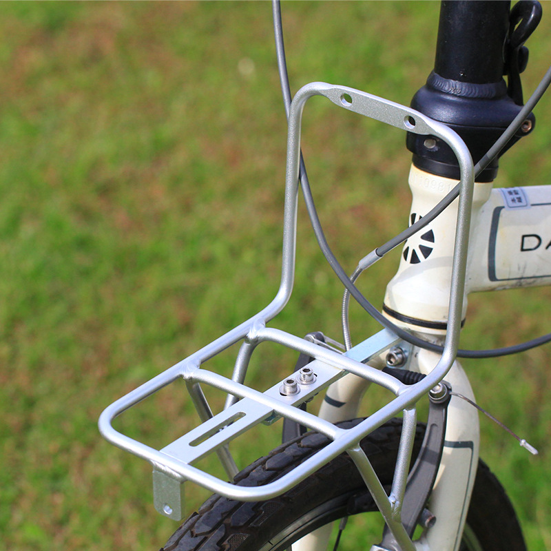 Cargo Rack Aluminum - Portaequipajes delantero plegable para bicicleta de