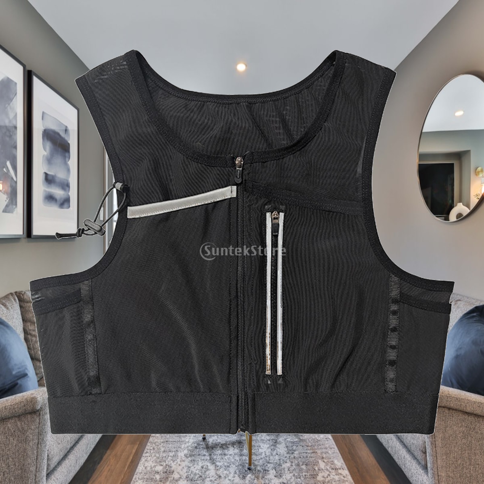 Reflective Vest Cycling - Bolsa de chaleco para correr, bolsa