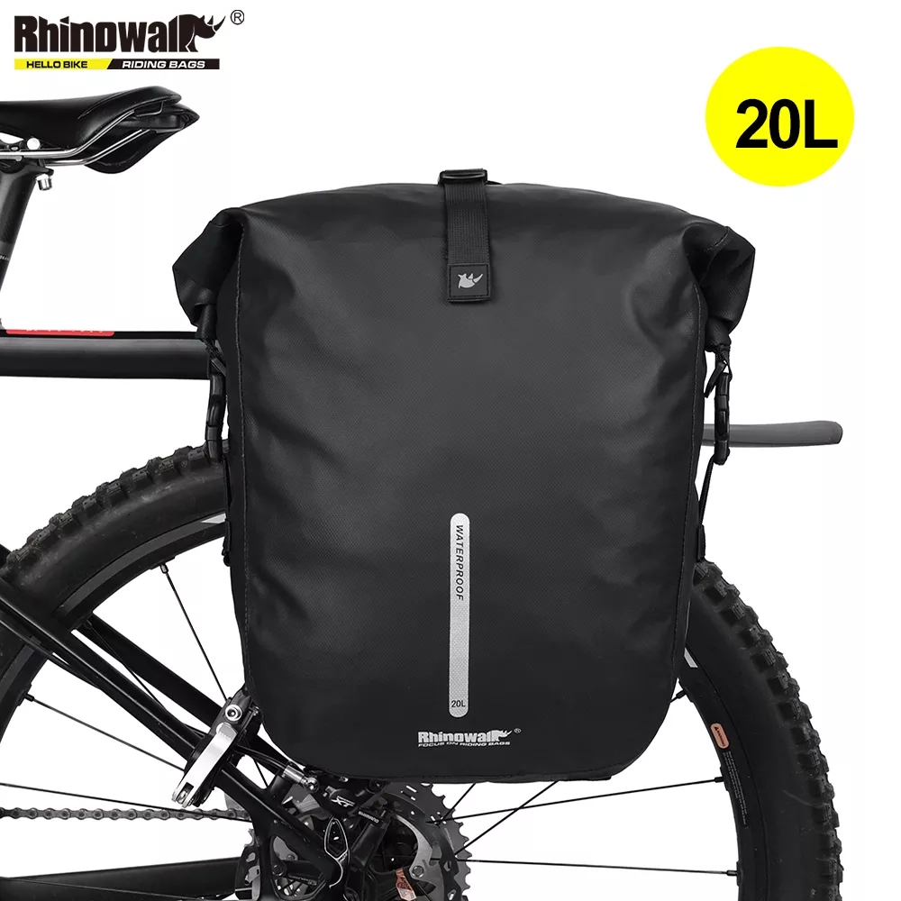 Panniers Waterproof Rear - Rhinowalk-mochila impermeable para bicicleta, maletero de
