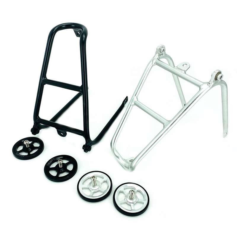 Cargo Rack Aluminum - Portaequipajes plegable para bicicleta Brompton, portaequipajes