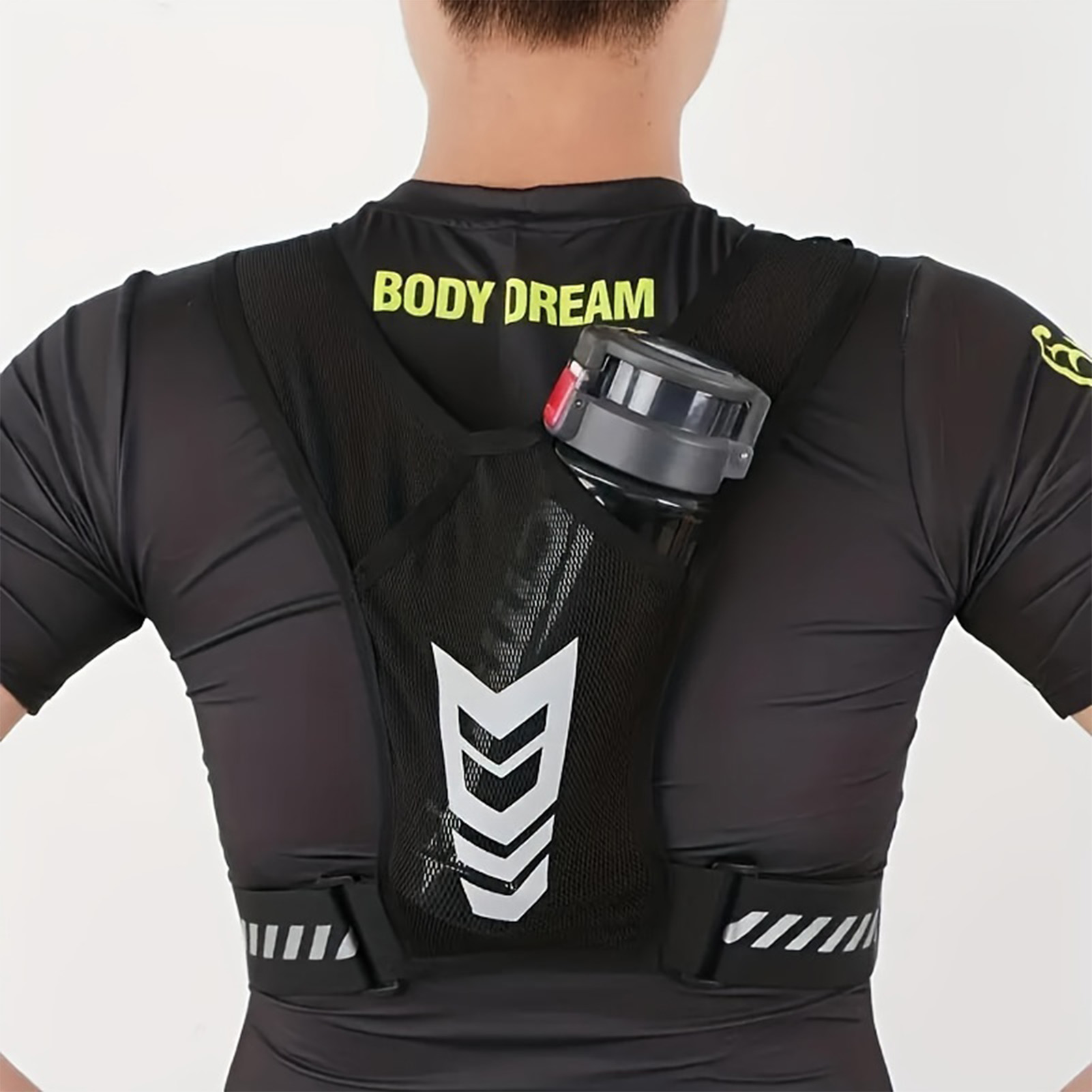 Reflective Vest Cycling - Chaleco deportivo con bolsillo para teléfono,