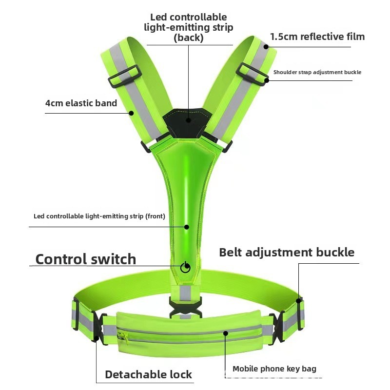 Chaleco reflectante LED brilla - Reflective Vest Cycling reseña y precio