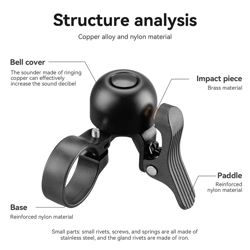 ROCKBROS-Mini timbre para bici - Bell Handlebar Ring reseña y precio