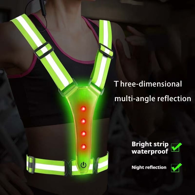 Chaleco LED para correr, corre - Reflective Vest Cycling reseña y precio